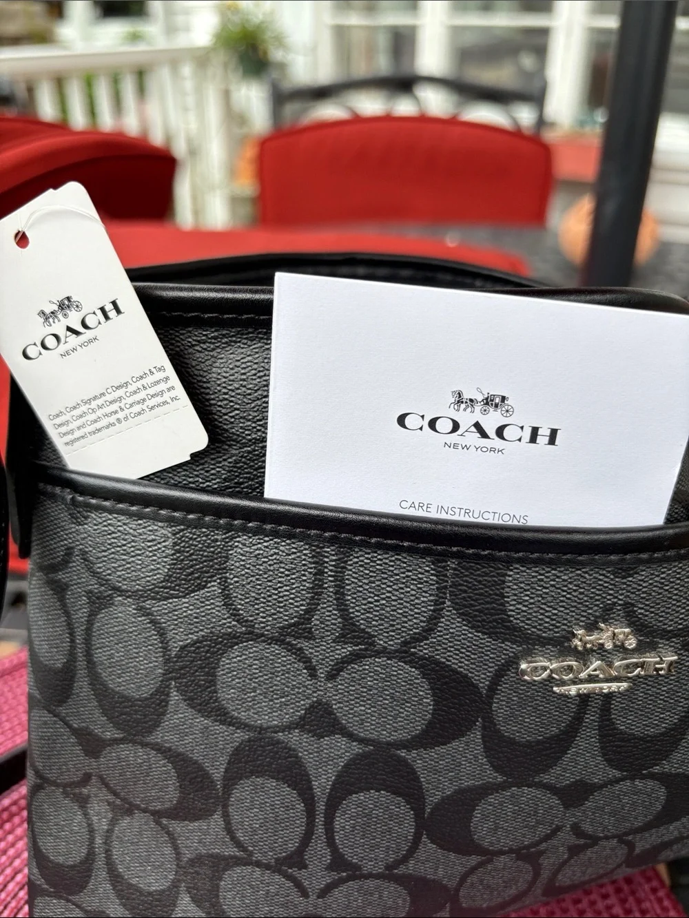 Coach Black Signature File Crossbody Bag new with tags